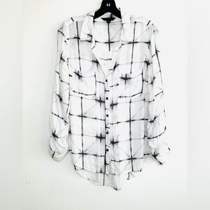 Rock & Republic Tie Dye Button Down Collar Blouse